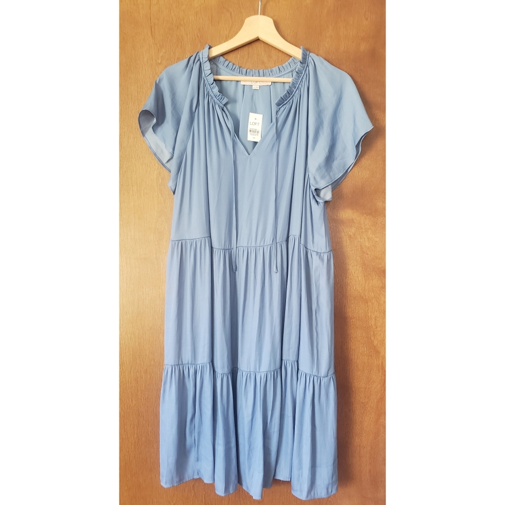 NWOT LOFT tiered swing dress size 14